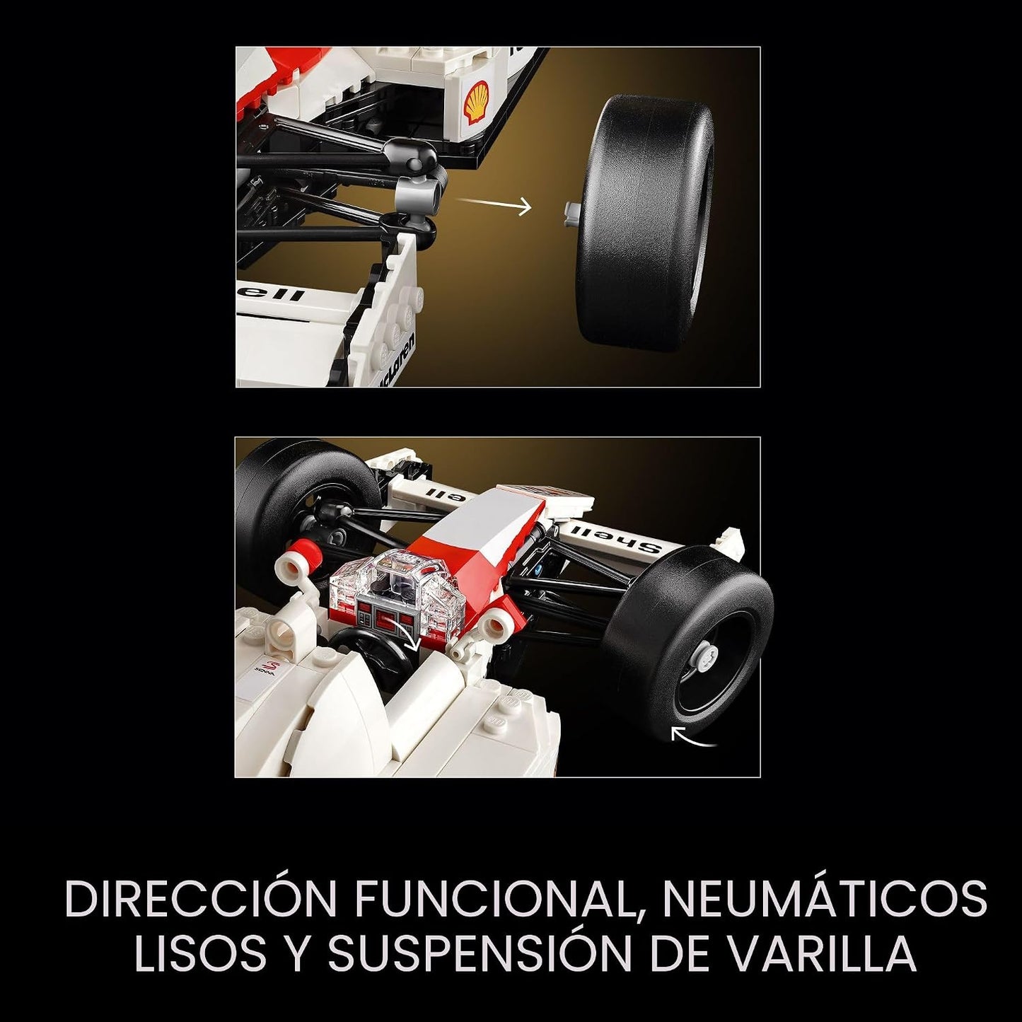 LEGO Icons McLaren MP4\/4 &amp; Ayrton Senna Kit de Modelo de Coche...