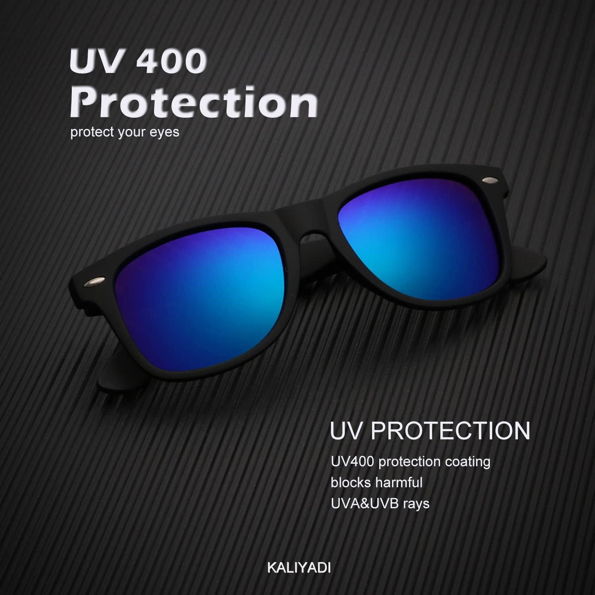KALIYADI Lentes de sol polarizados para hombres y mujeres, con acab...