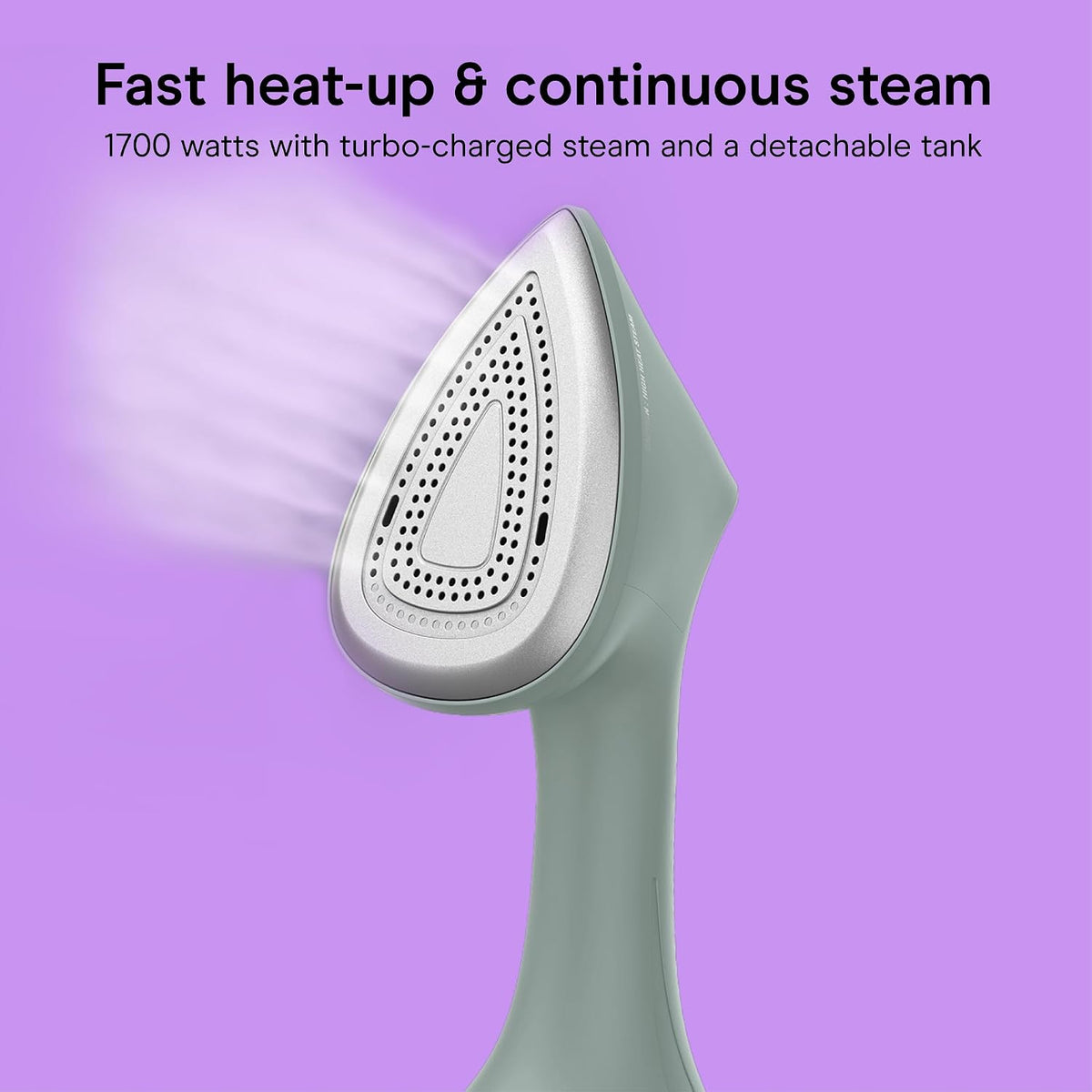 Conair Vaporizador 2 en 1 para hierro y ropa, suela de aluminio, 17...
