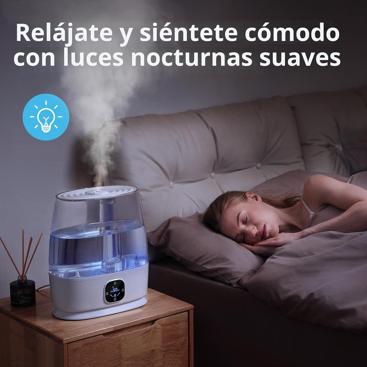 TASIGOK Humidificadores para dormitorio y hogar, humidificador de a...