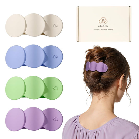 Amlaidu Pinzas de pelo planas medianas para mujer, pinzas de agarre...