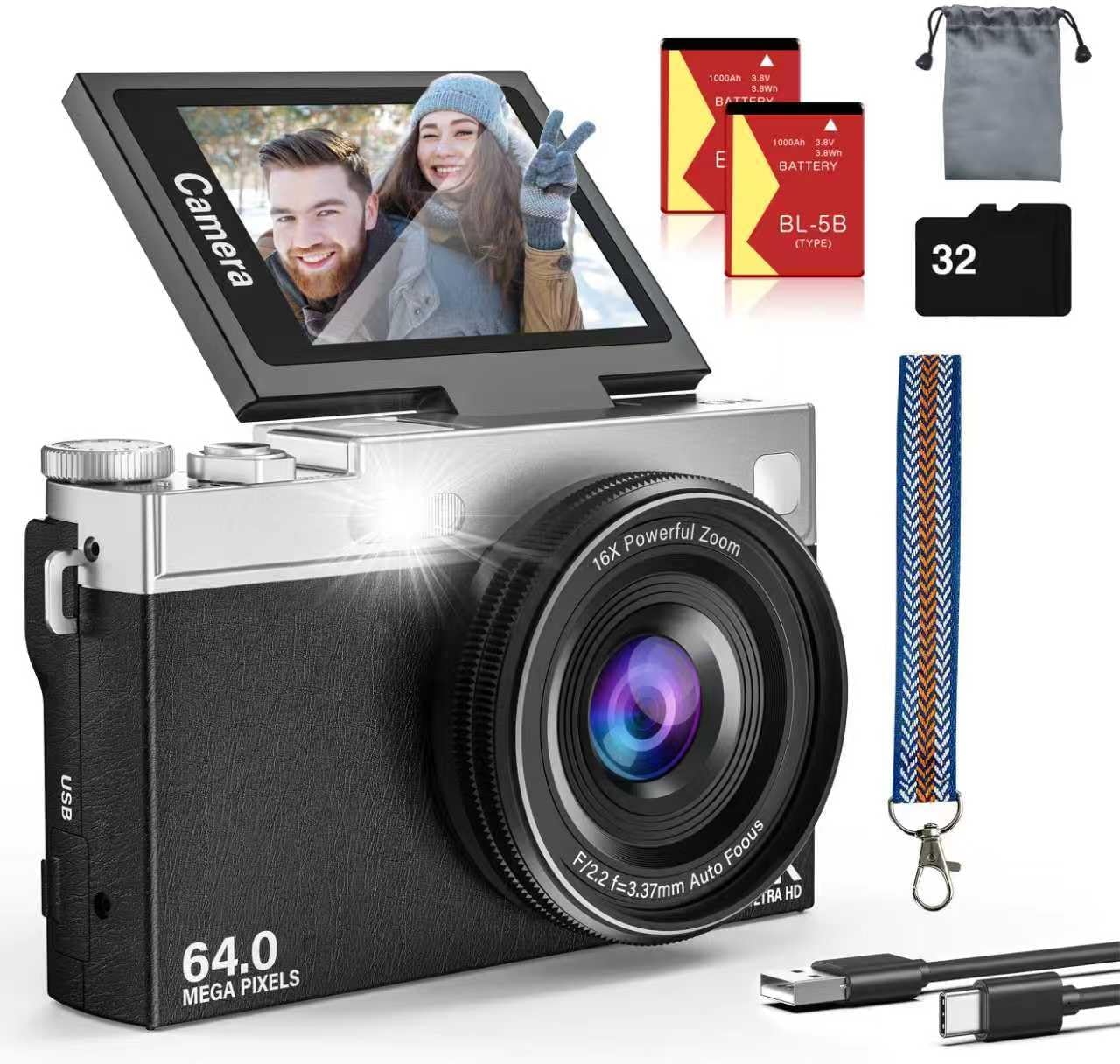 Nueva cámara digital 4K para fotografía y vlogging, cámaras de viaj...