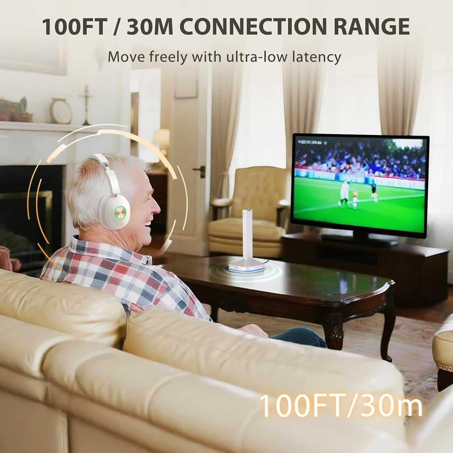 Earbay Auriculares inalámbricos para ver televisión, auriculares Bl...