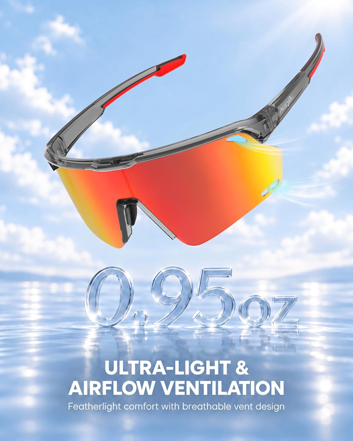 AGEYOU Gafas de sol deportivas polarizadas para hombres y mujeres |...