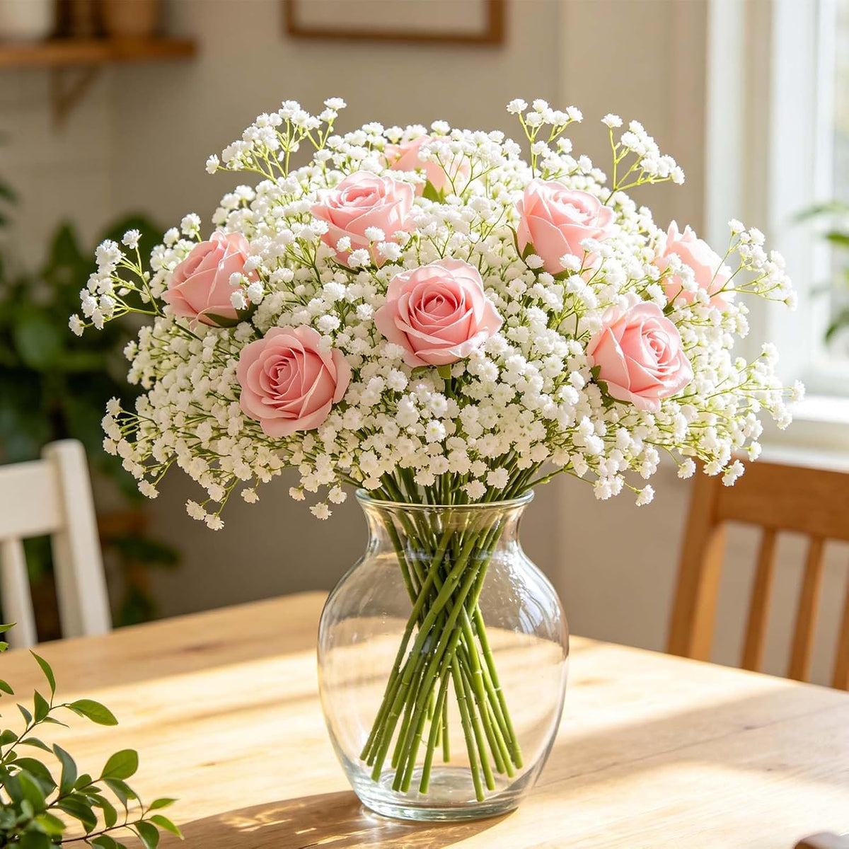 Yastouay Flores Artificiales de Gypsophila, 6 Piezas de Flores Arti...
