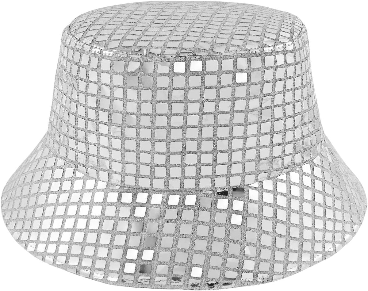 MILAKOO Sombrero de pescador con purpurina brillante con diamantes...