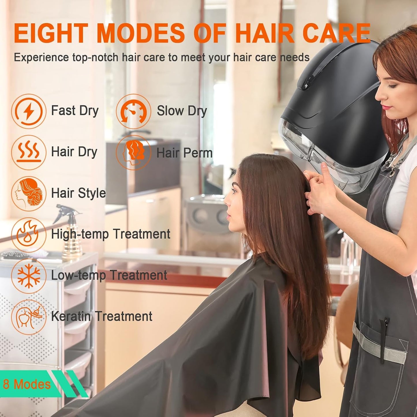 Elitzia Ionic ET1717B - Secador de pelo profesional con capucha de...