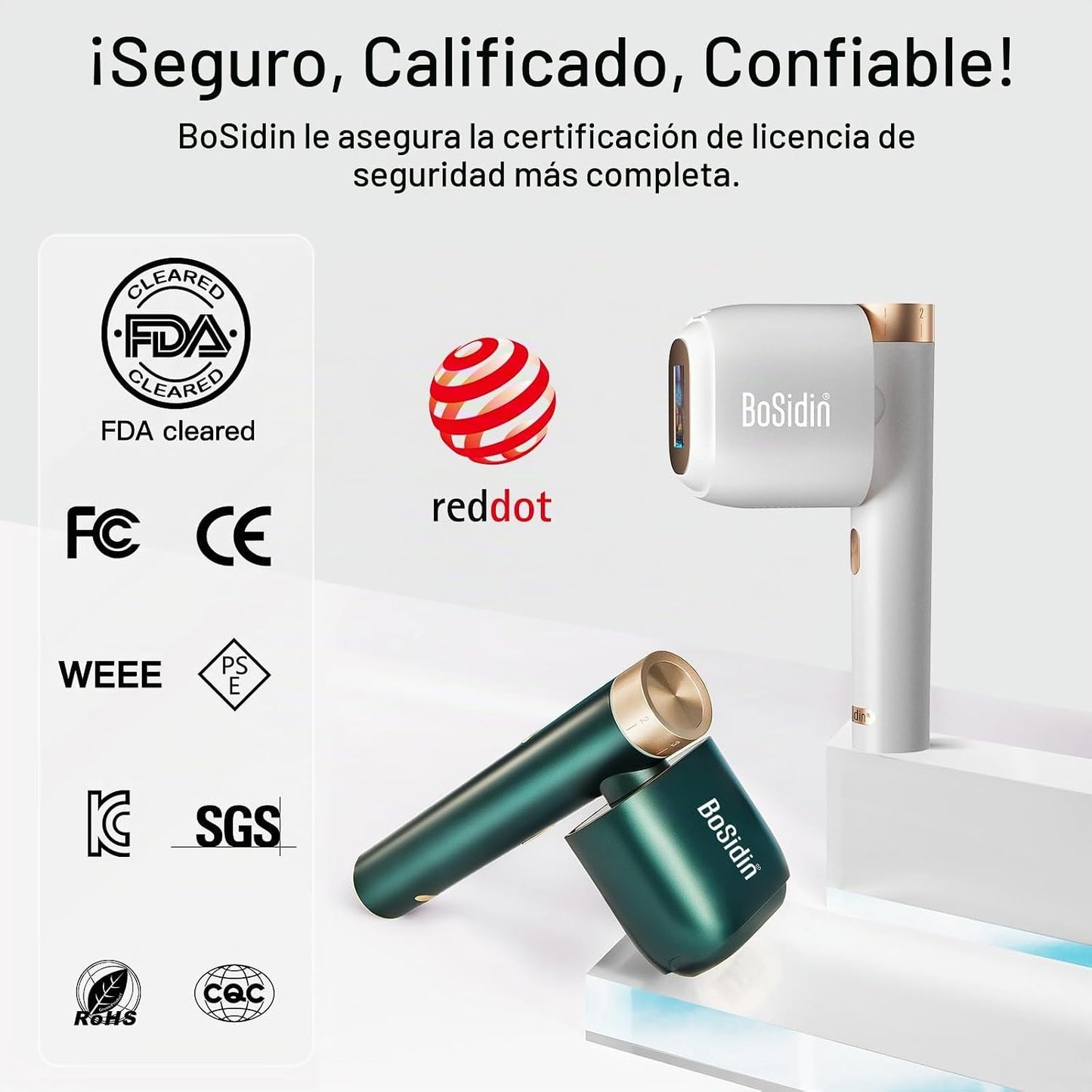 Depilación láser, BoSidin depilación IPL con enfriamiento de hielo...
