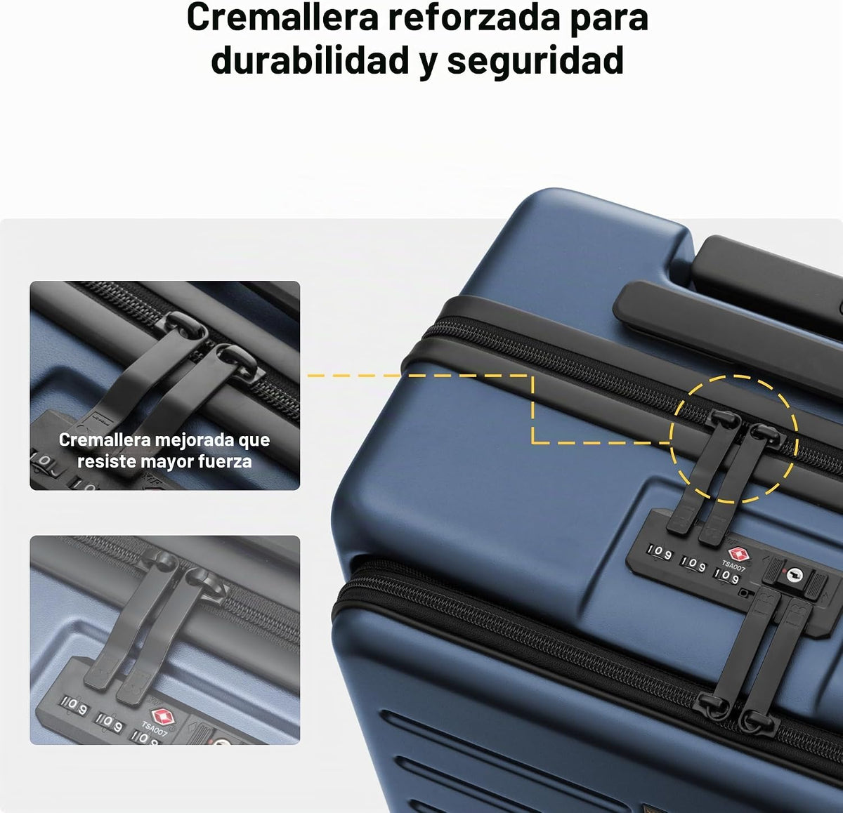 LEVEL8 - Maleta de mano pequeña con bolsillo frontal, maleta ligera...