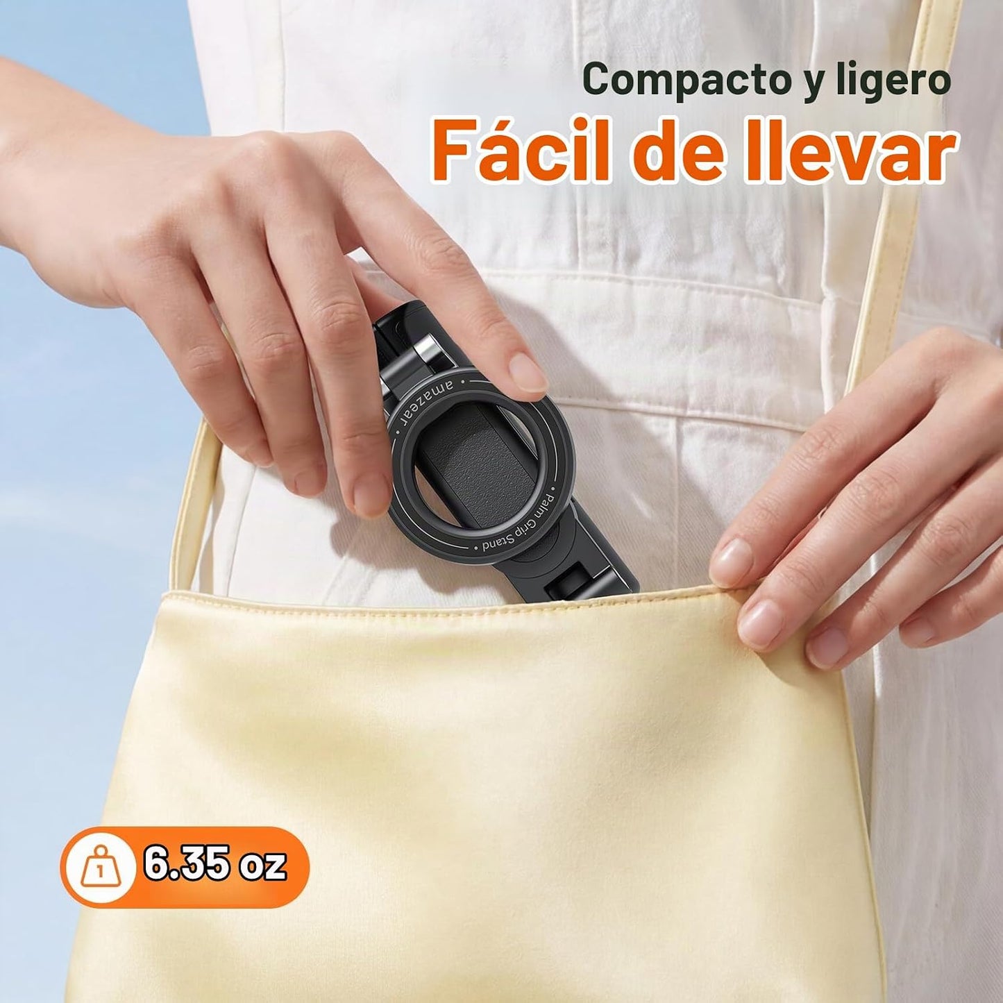 AMAZEAR Agarre para cámara de teléfono con trípode para selfie, acc...