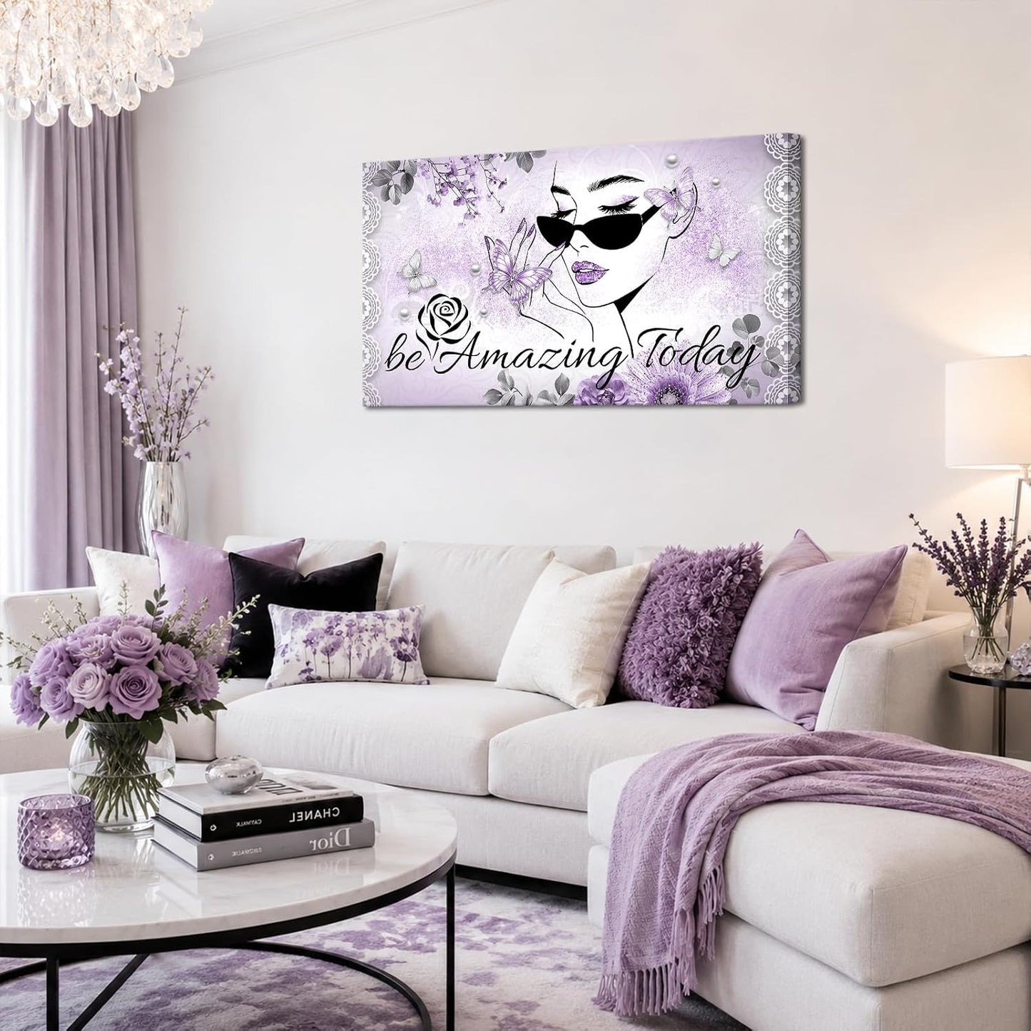 Biuteawal Arte de pared de moda para mujer, citas inspiradoras, imp...