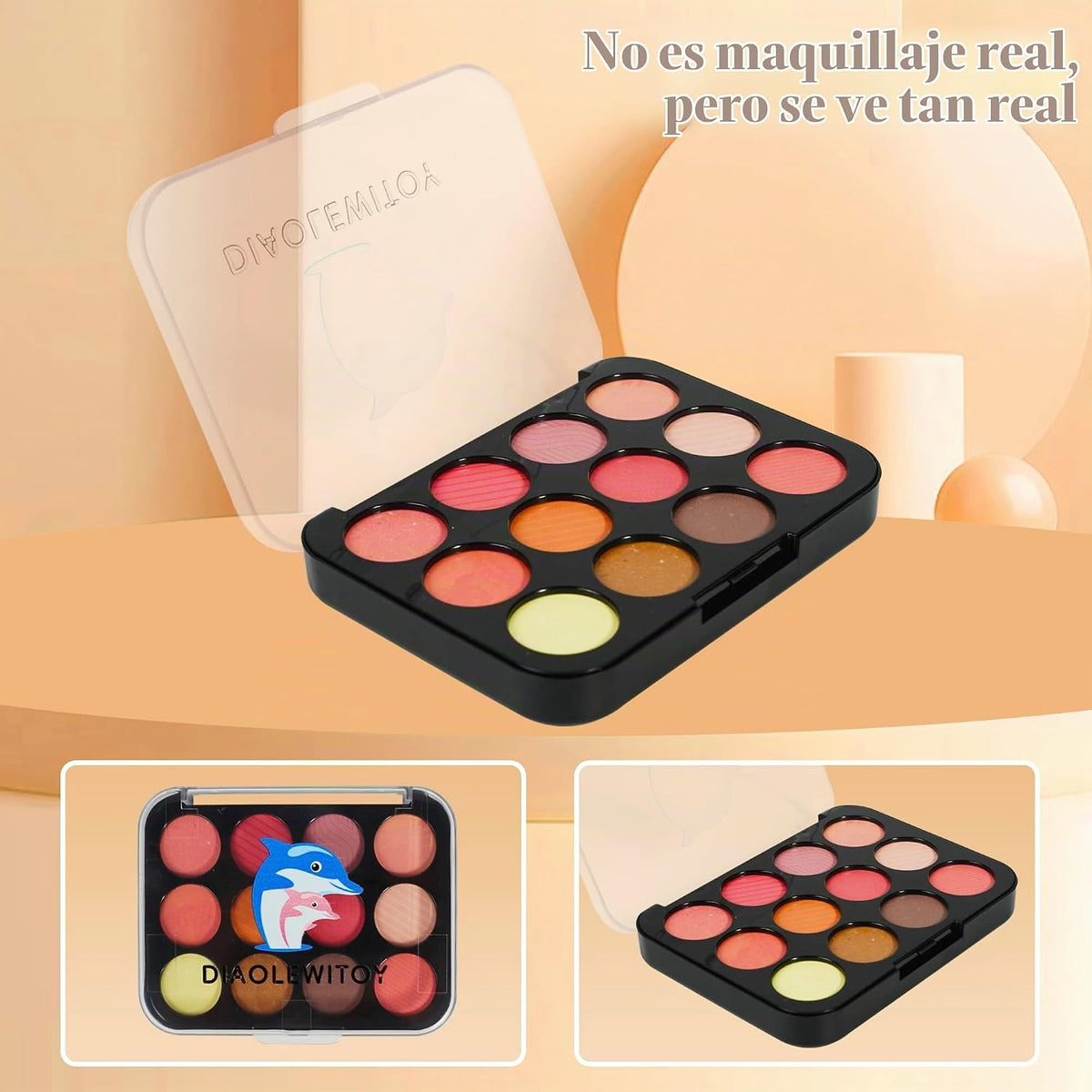 DIAOLEWITOY Kit de maquillaje de simulación para niñas, niños peque...