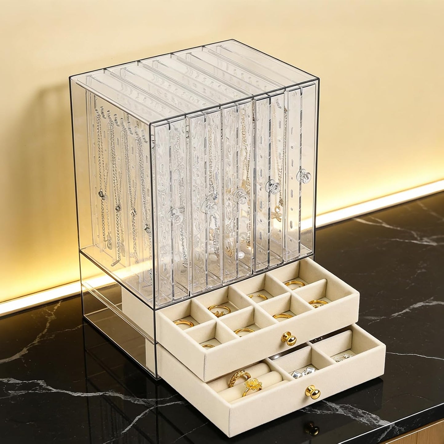 Greenfeather Organizador y almacenamiento de joyas, caja de joyería...