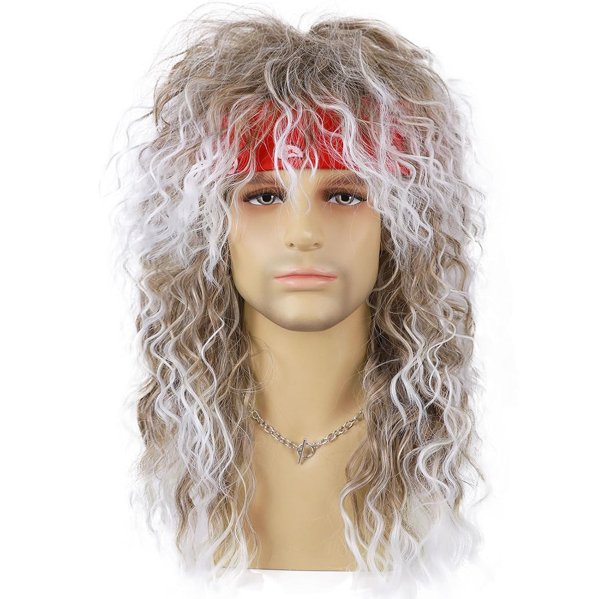 Guree Hair 6 pelucas de salmonete rockero para hombres y mujeres, u...