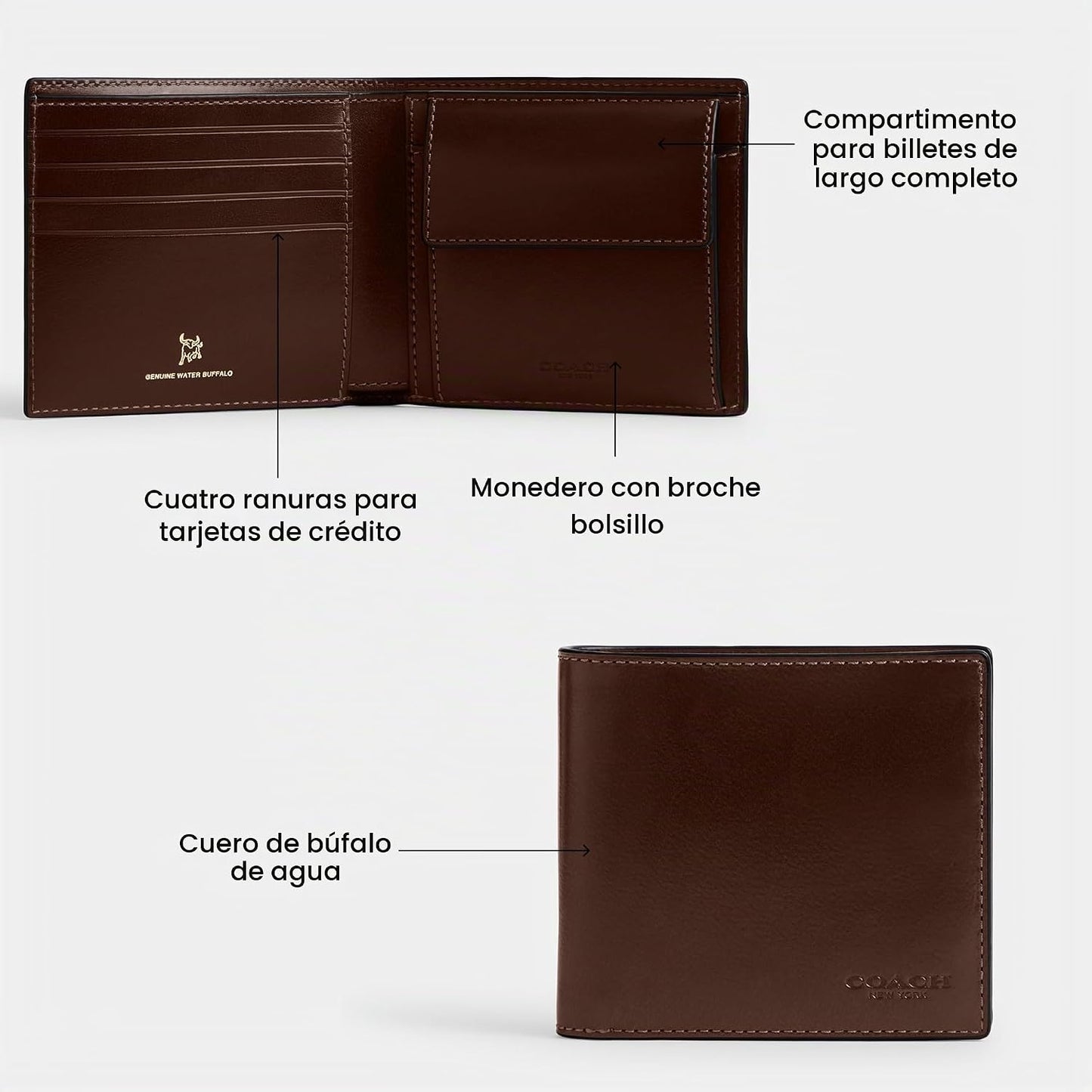 Coach Monedero para hombre en Signature