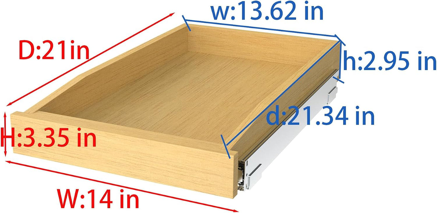 Organizador de gabinete extraíble de madera, 14 pulgadas de ancho x...