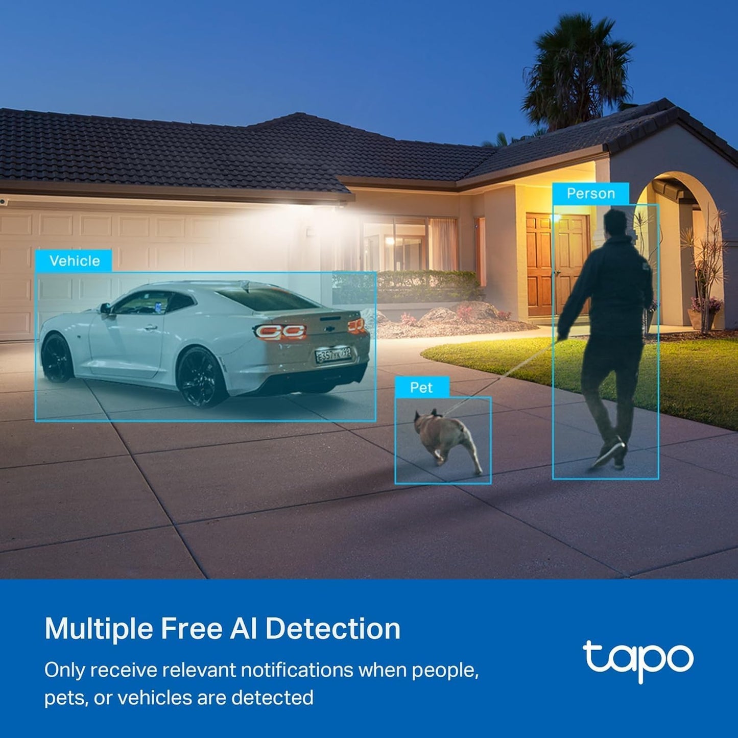 TP-Link Tapo Cámara de Seguridad Wi-Fi para Exteriores 2K QHD con P...