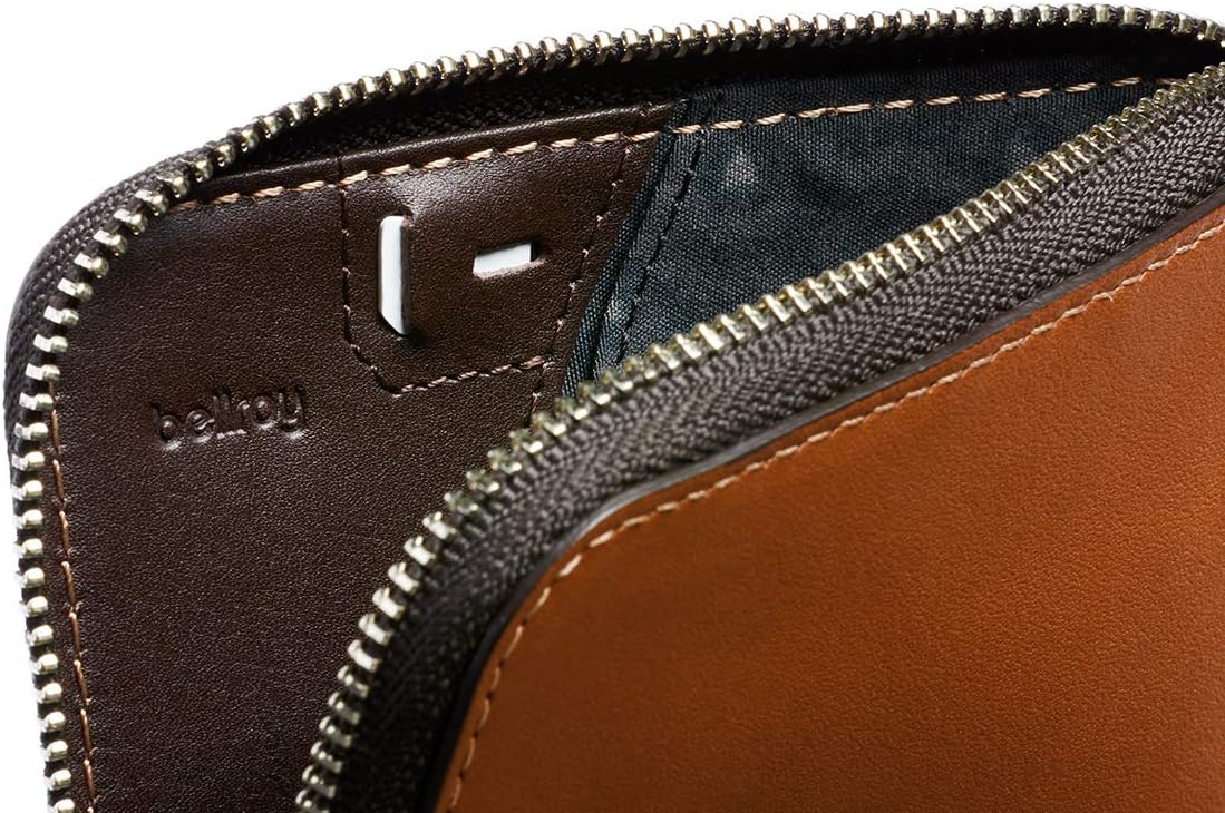Bellroy - Tarjetero (pequeña cartera de cuero con cremallera, con c...