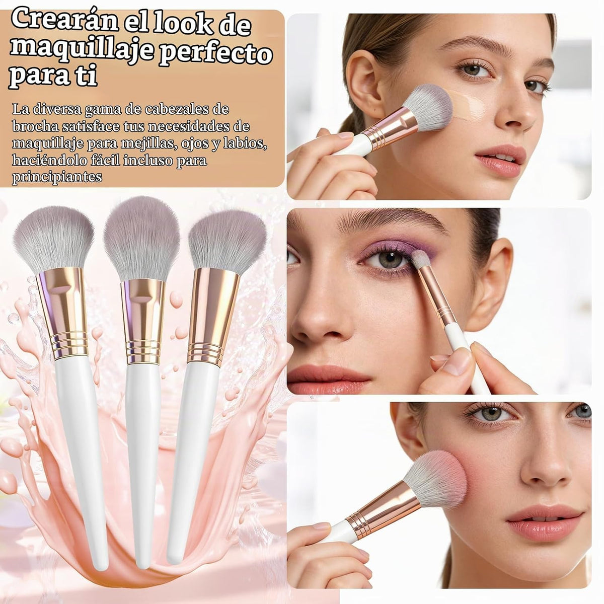 CLRDZN - Juego de brochas de maquillaje profesional, juego de broch...