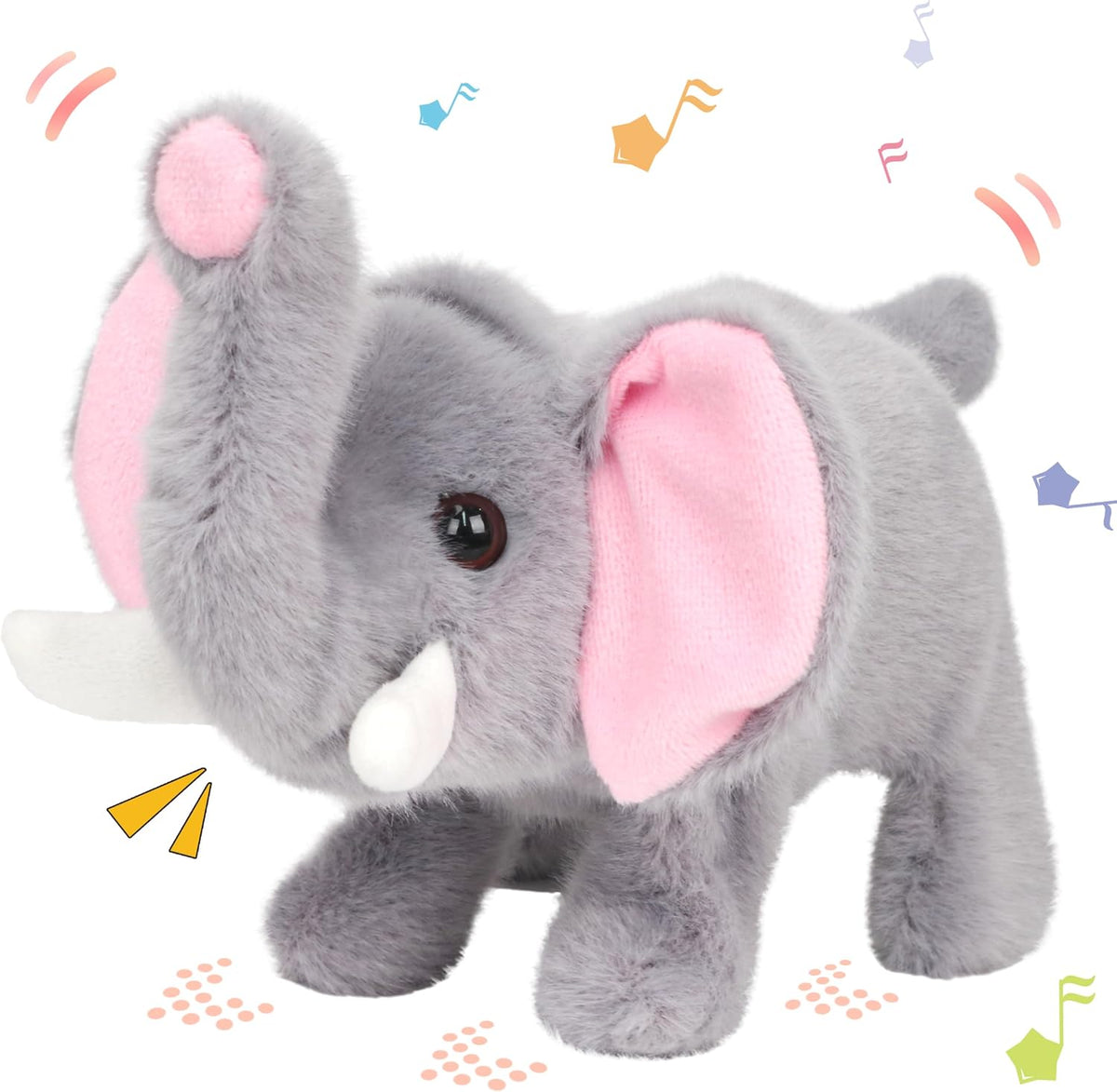 Hopearl - Elefante caminante interactivo Elephish de peluche electr...