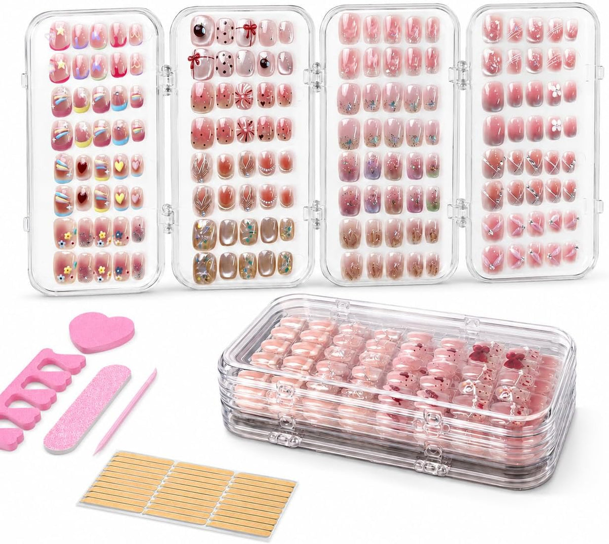 XSHQGZRX Estuche organizador de uñas con tres pliegues a presión |...