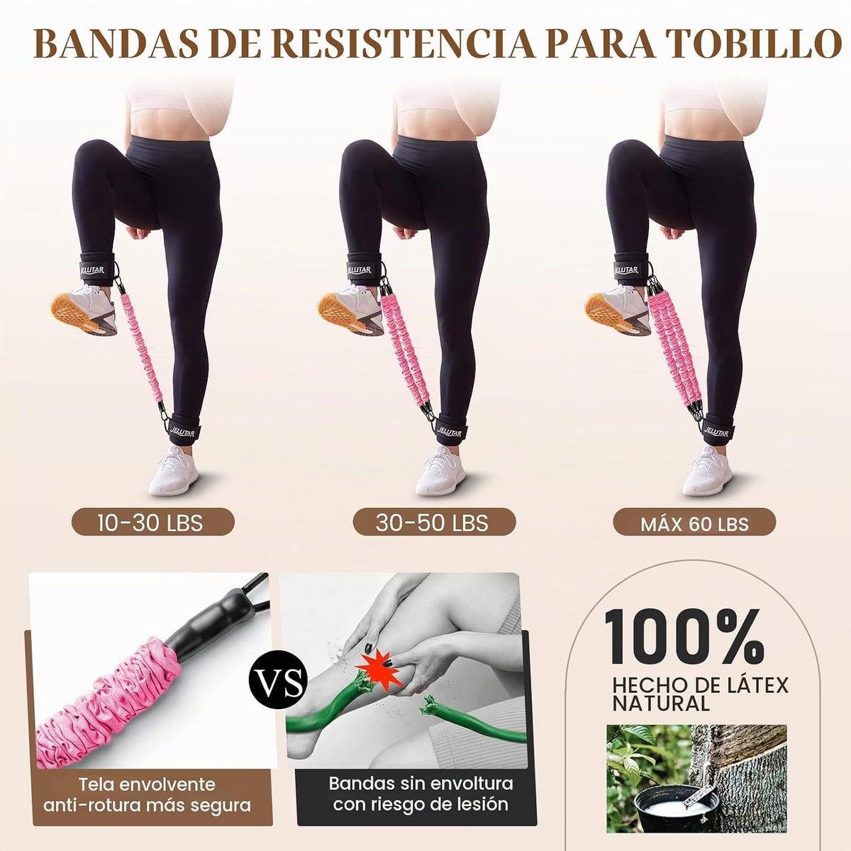 JELUTAR Kit de pilates para mujer, entrenamiento en casa, juego de...