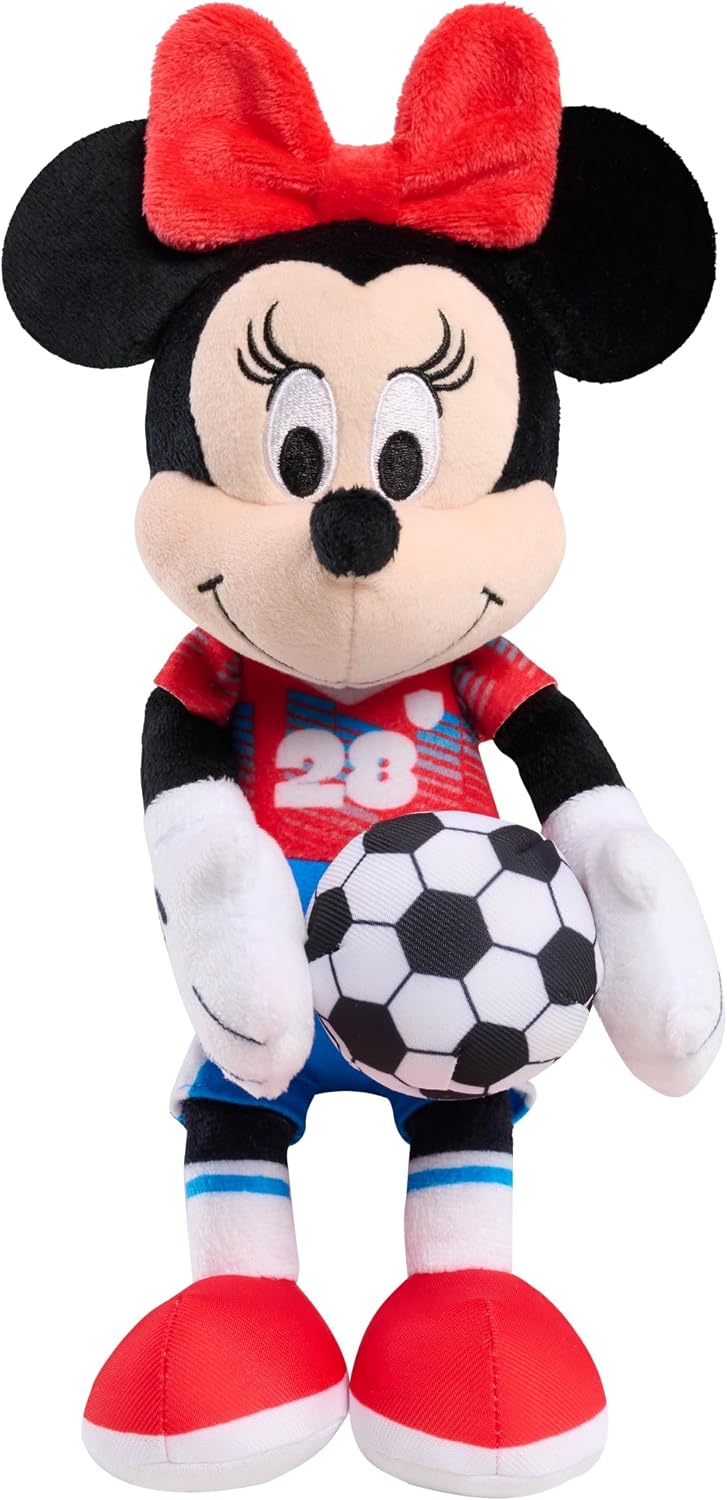 Disney Minnie Mouse Soccer - Peluche pequeño con pelota de fútbol |...