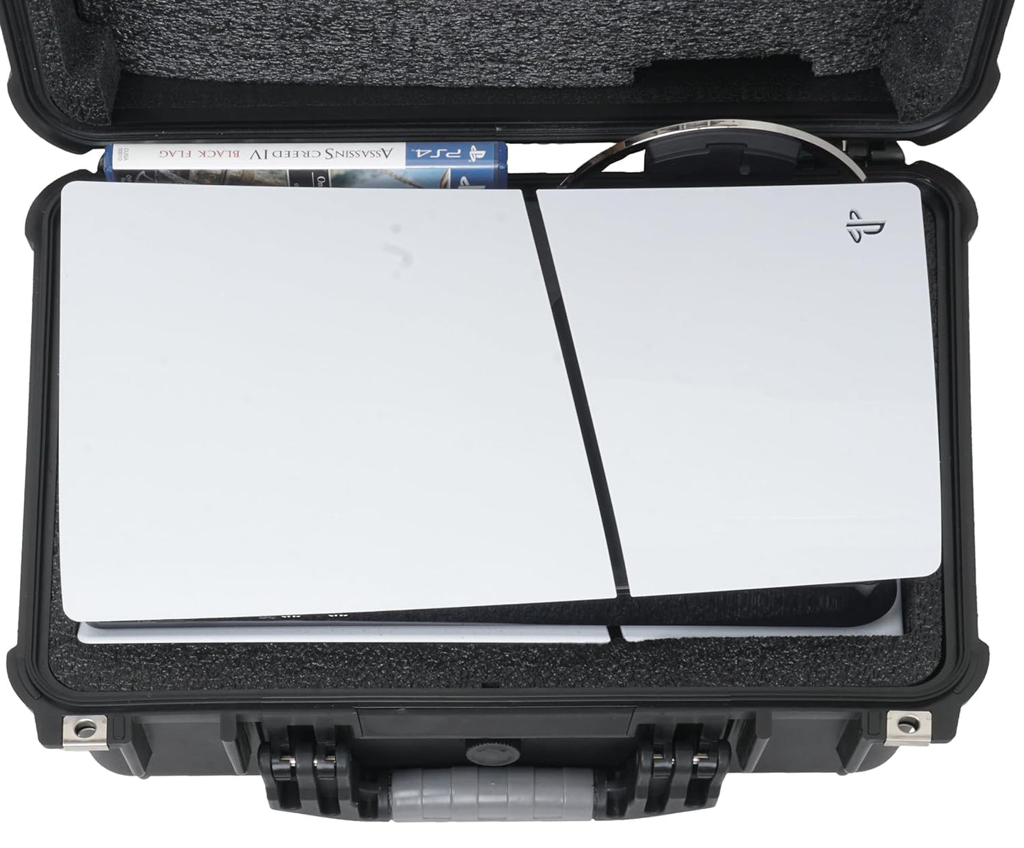 Case Club Funda impermeable para PS5 Slim, auriculares, soporte y 1...