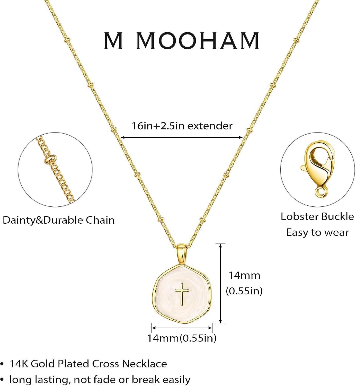 M MOOHAM Regalos de Pascua para mujer, cesta de Pascua, collar de m...