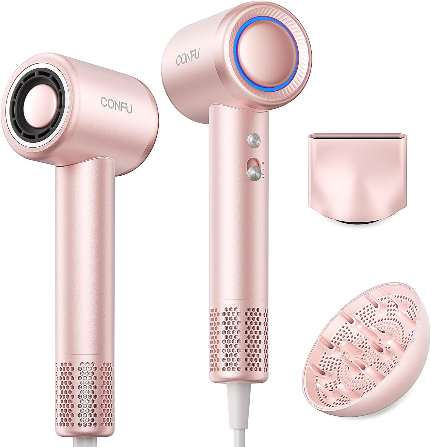 Secador de pelo con difusor, secadores de pelo CONFU para mujeres,...