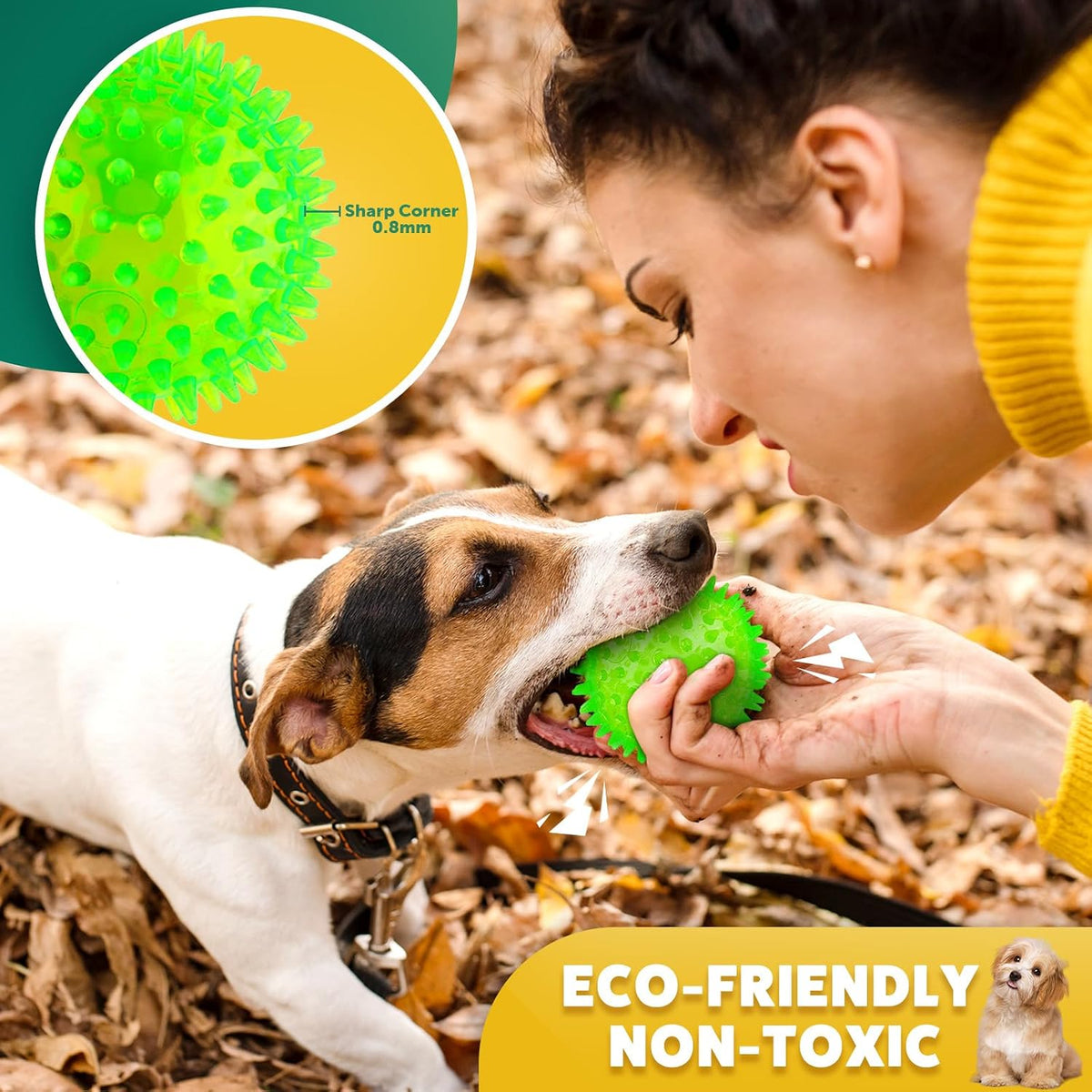 PUPTILY Pelota interactiva con 2 funciones diferentes para perros d...
