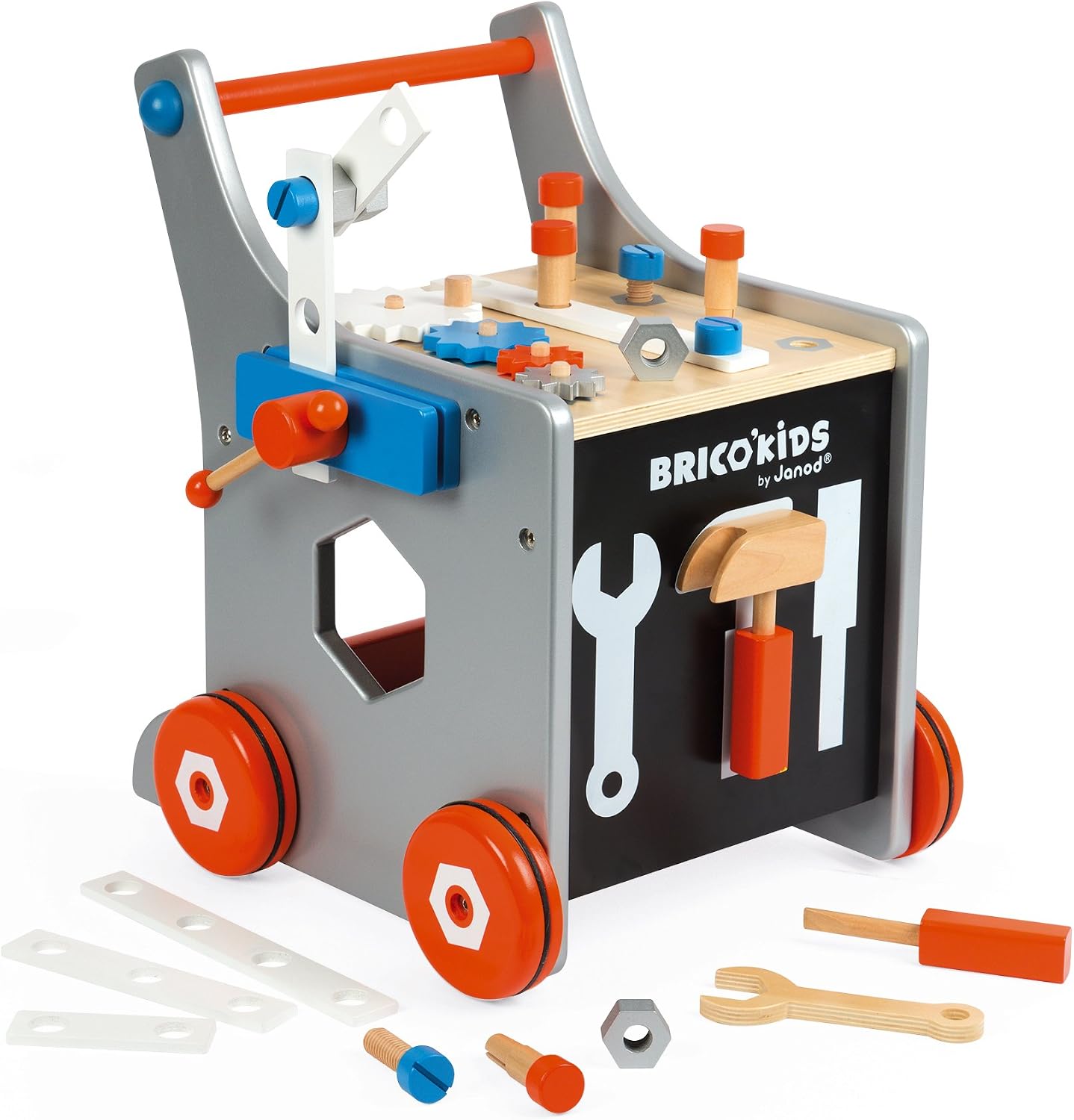 Janod Carro magnético para bricolaje, 26 accesorios, a partir de 18...