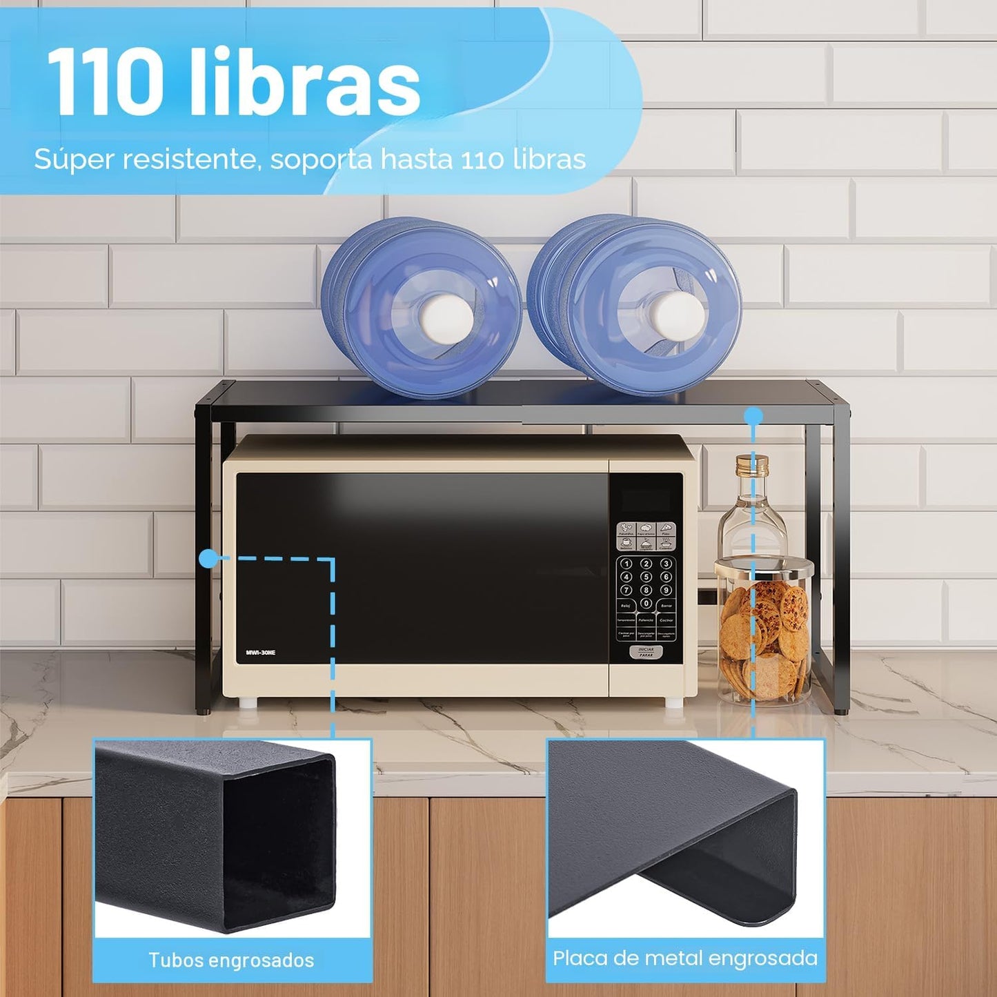 Estantes de almacenamiento de metal expandibles, unidades de estant...