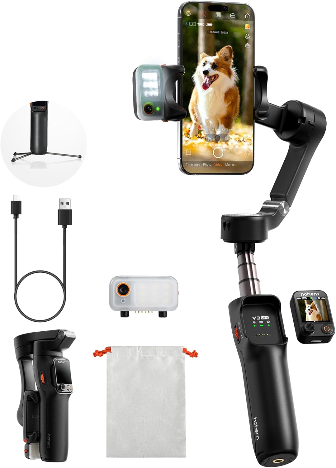 Estabilizador de cardán iSteady V3 Ultra de hohem para iPhone, esta...