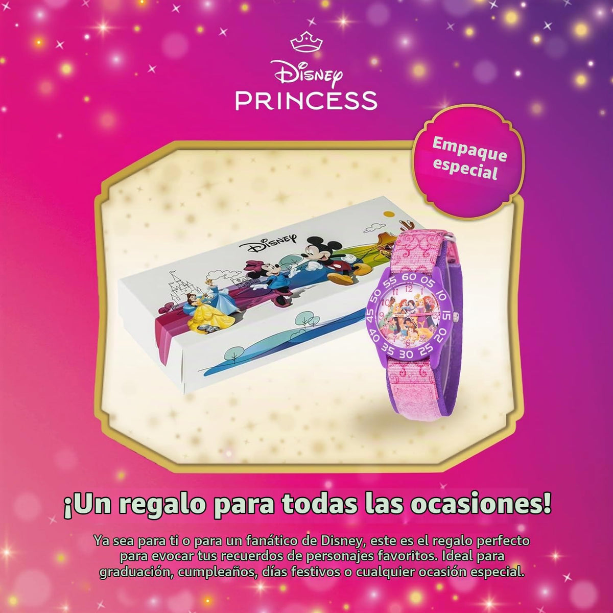 Reloj de princesas de Disney para niñas \u2013 para niños\u2019 Rel...