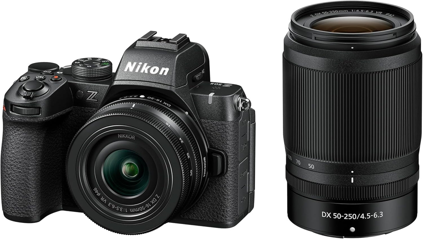 Nikon Z50 II con dos lentes | Cámara compacta sin espejo para fotos...