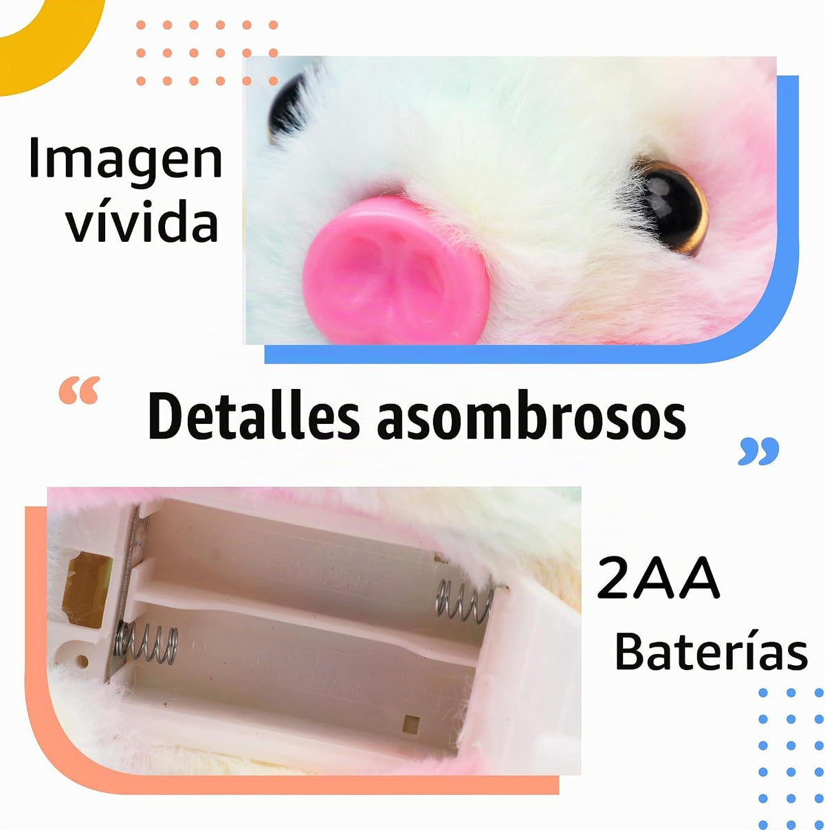 Hopearl - Cerdito caminante interactivo, cerdito electrónico de pel...