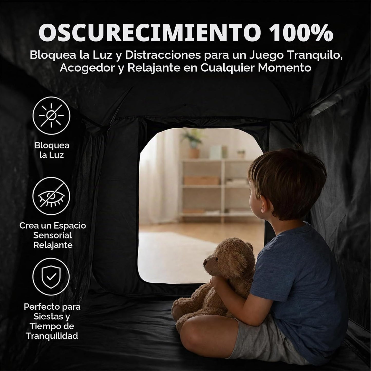 Tienda de campaña sensorial, tienda de campaña opaca para niños, ca...