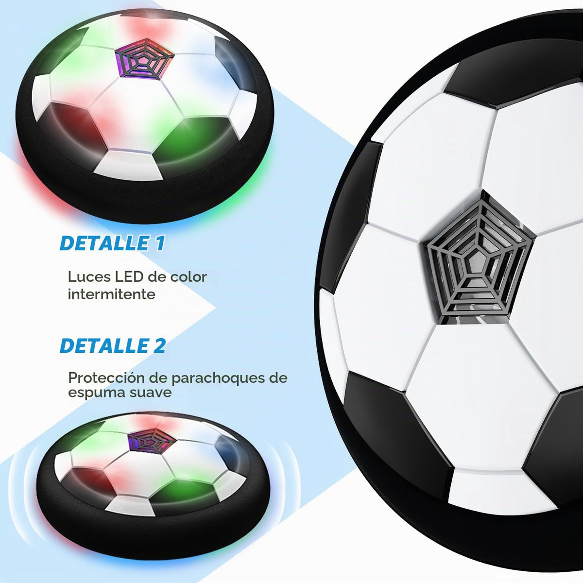 Pelota de fútbol LED Hover Juguetes para niños - Luces LED Hover So...