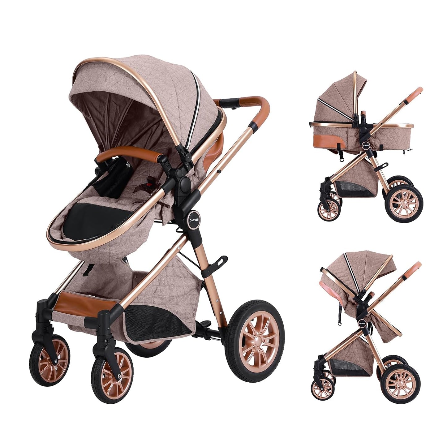 Cochildor DuraFlex - Cochecito de bebé 2 en 1, cochecito de viaje p...