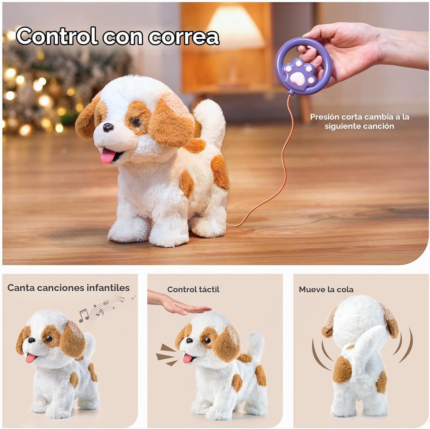 OR OR TU Juguete de perro caminando y ladrando con correa de contro...
