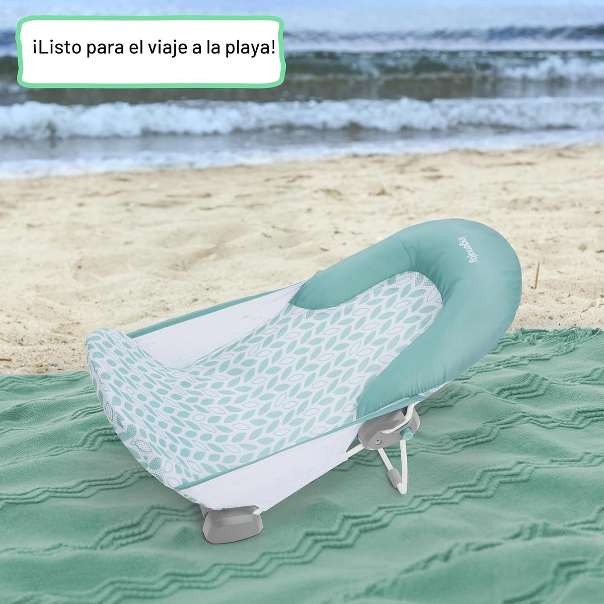 Ingenuity Bañera plegable de 2 posiciones, soporte de baño de 2 pos...