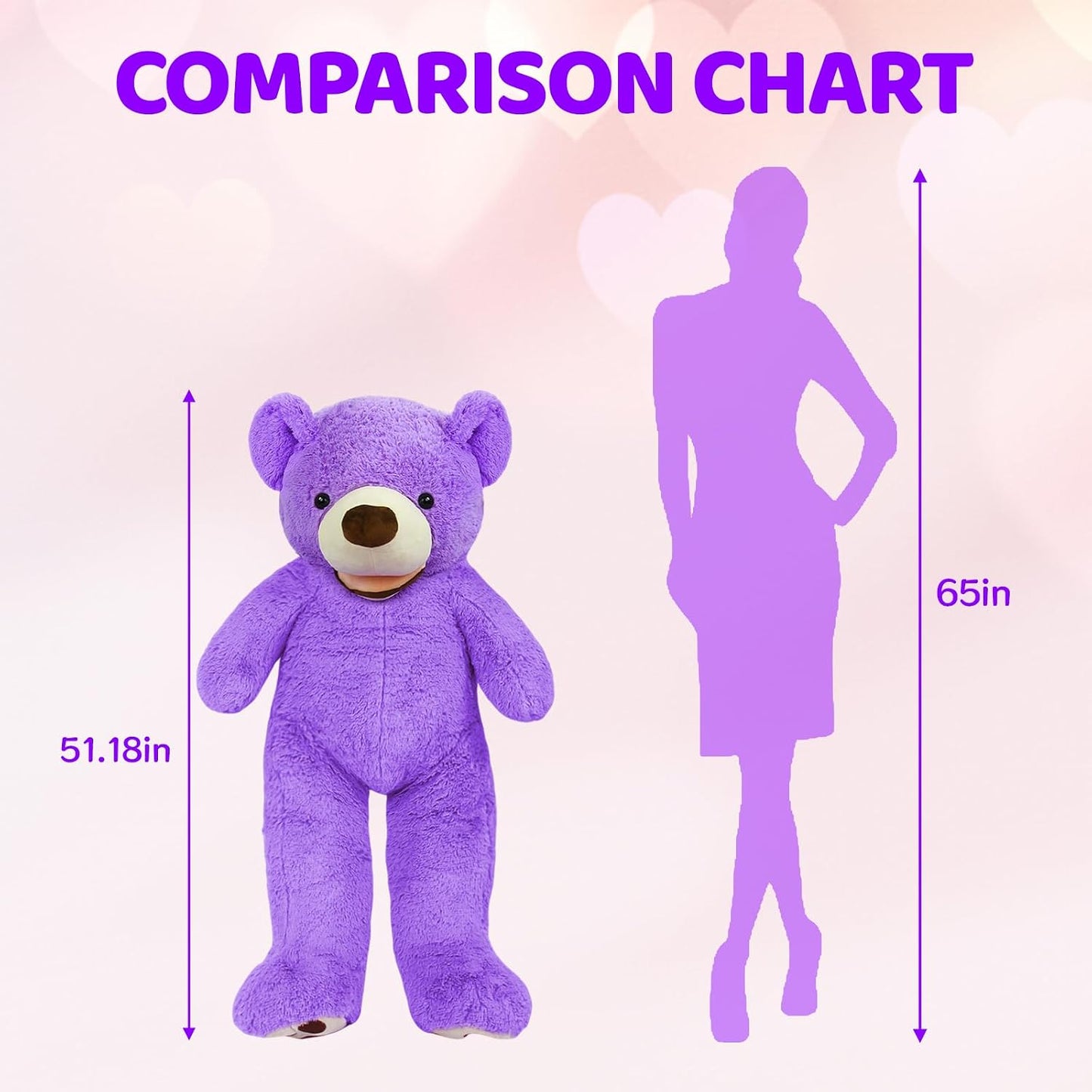 SRANWOW Oso de peluche gigante súper suave con detalles de pata (mo...