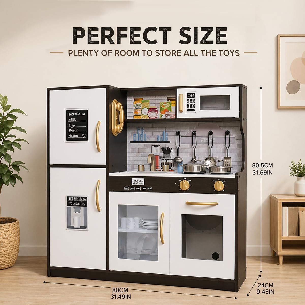TOUCH US Conjunto de Juguetes de Cocina de Madera con Luz, Juego de...