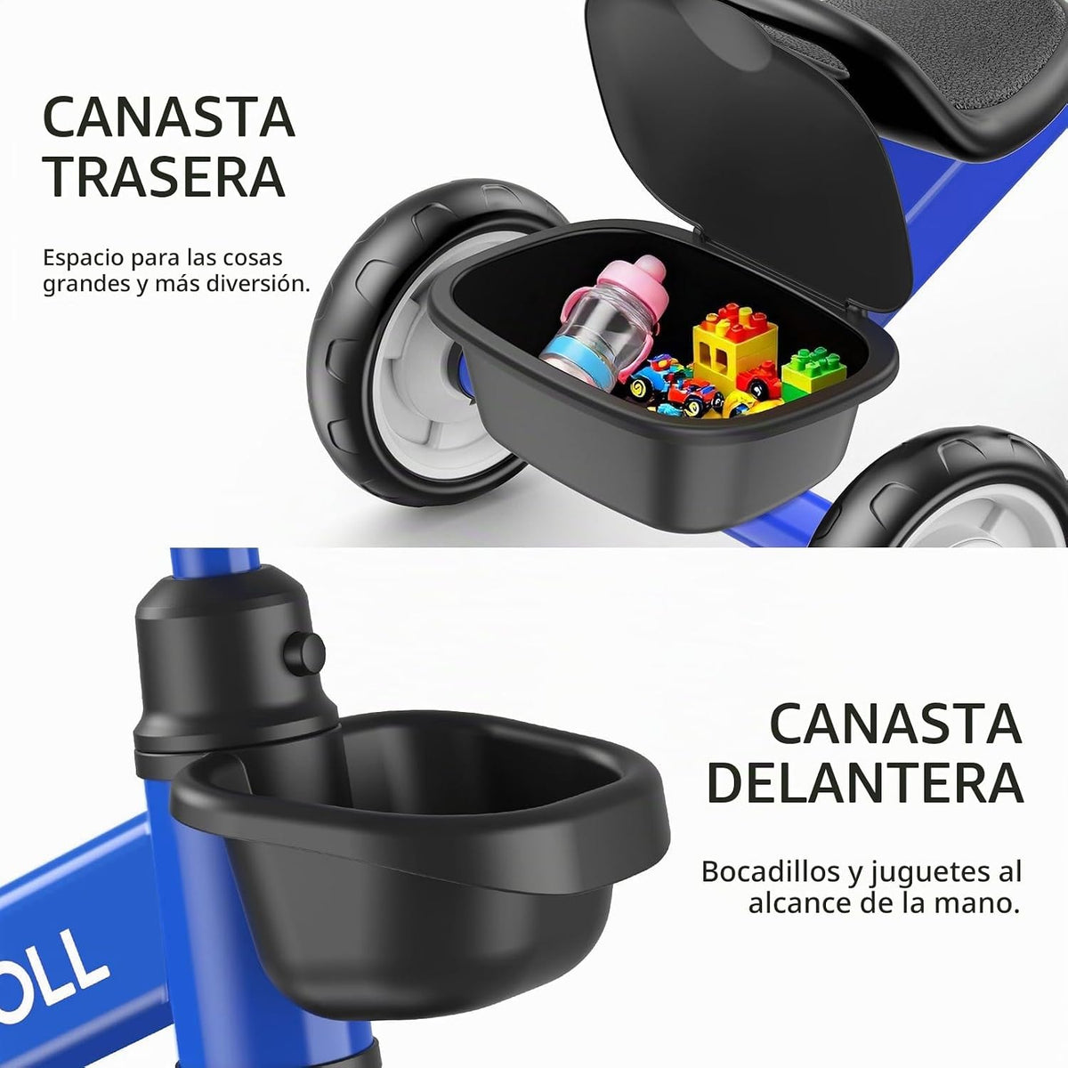 Umatoll Triciclo para Niños de 2 a 5 Años, Bicicleta Ajustable para...