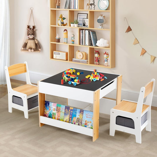 Asweets - Juego de mesa y silla para niños, escritorio infantil 4 e...