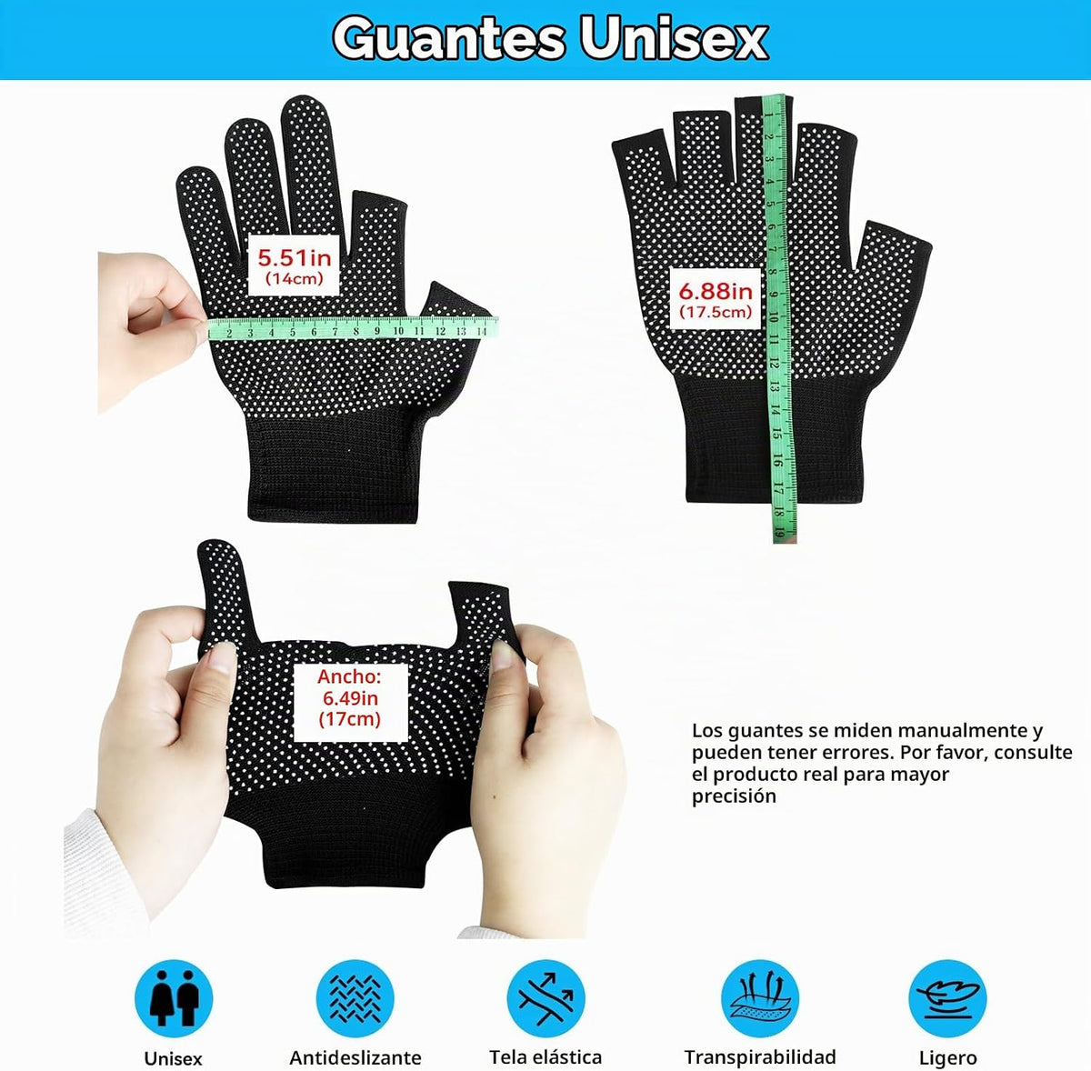 KkaFFe Guantes de trabajo ligeros para hombres y mujeres con medio...