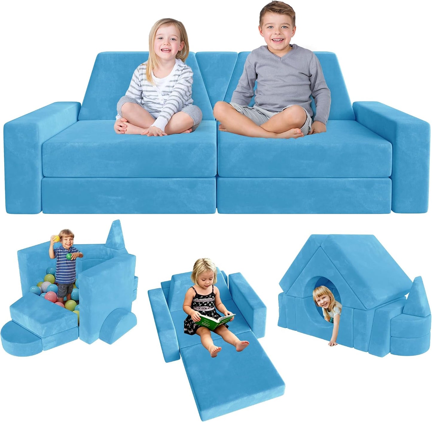 YEFU 15 piezas de espuma de juego modular para niños pequeños, mueb...