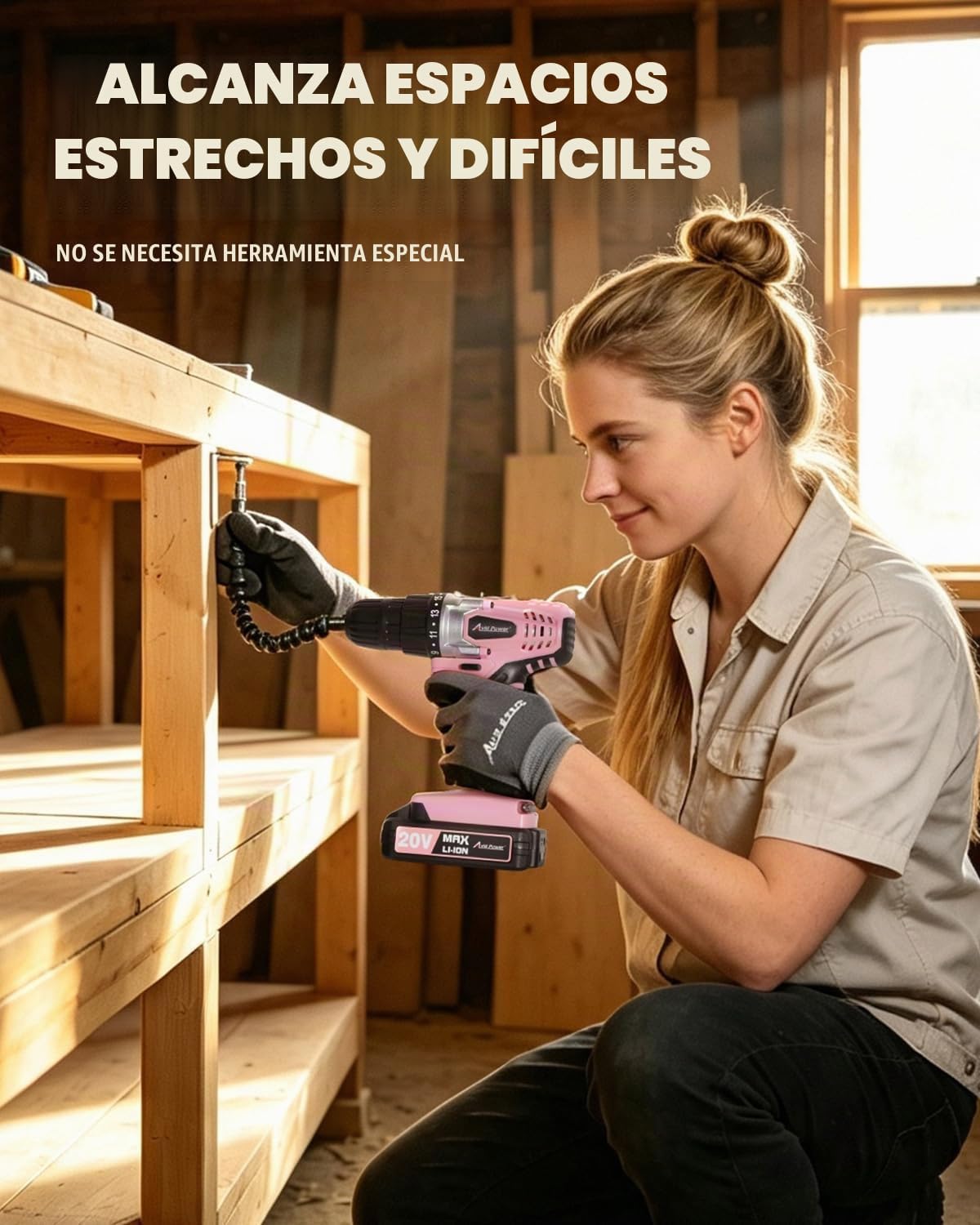 AVID POWER Juego de taladro inalámbrico de 20 V para proyectos de b...