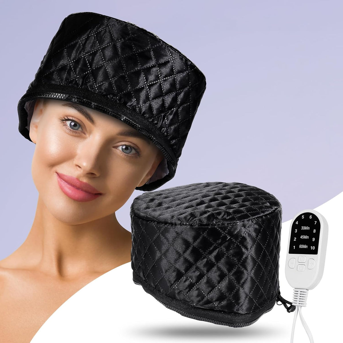 Tapa eléctrica del vapor del cabello, gorra de calefacción del somb...